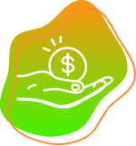 Animated hand holding a dollar sign icon